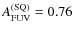 $A_{\rm FUV}^{\rm (SQ)} = 0.76$