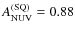 $A_{\rm NUV}^{\rm (SQ)} = 0.88$