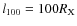 $l_{100}= 100 R_{\rm X}$