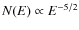 $N(E) \propto E^{-5/2}$