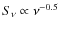 $S_{\nu} \propto \nu^{-0.5}$