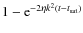 $1-{\rm e}^{-2\eta k^2(t-t_{\rm sat})}$