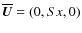 $\overline{\bm U}=(0,Sx,0)$