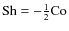 ${\rm Sh}=-{\textstyle{1\over2}}{\rm Co}$
