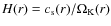 $H(r)=c_{\rm s}(r)/\Omega_{\rm K}(r)$