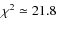 $\chi^2\simeq 21.8$