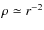 $\rho \simeq r^{-2}$