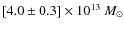 $[4.0\pm 0.3]\times 10^{13}~M_\odot$