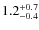 $1.2_{\rm -0.4}^{+0.7}$
