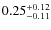 $0.25_{\rm -0.11}^{+0.12}$
