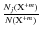 $\frac{N_{j}({\rm X}^{+m})} {N({\rm X}^{+m})}$