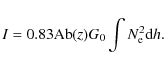 \begin{displaymath}I=0.83{\rm Ab}(z) G_0 \int N_{\rm e}^2 {\rm d}h.
\end{displaymath}