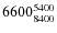 $6600^{\rm 5400}_{8400}$