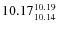 $10.17^{\rm 10.19}_{10.14}$