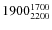 $1900^{\rm 1700}_{2200}$