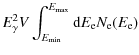 $\displaystyle E_{\gamma}^{2} V \int_{E_{\rm min}}^{E_{\rm max}}{\rm d}E_{\rm e}N_{\rm e}(E_{\rm e})$