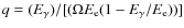 $ q = (E_{\gamma})/[({\Omega}E_{\rm e}(1-E_{\gamma}/E_{\rm e}))]$