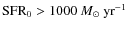${\rm SFR}_0>1000~M_\odot~{\rm yr}^{-1}$