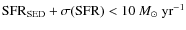 ${\rm SFR}_{\rm SED}+\sigma({\rm SFR})<10~M_\odot~{\rm yr}^{-1}$