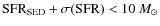 ${\rm SFR}_{\rm SED}+\sigma({\rm SFR}) < 10~M_\odot$