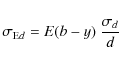 \begin{eqnarray*}\sigma_{{\rm E}d}= E(b-y) ~ \frac{\sigma_d}{d}
\end{eqnarray*}