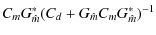 $\displaystyle C_m G_{\hat m}^{*}( C_d +
G_{\hat m} C_m G_{\hat m}^{*})^{-1}$
