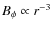 $B_{\phi}\propto r^{-3}$