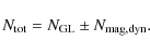 \begin{displaymath}N_{\rm tot}=N_{\rm GL}\pm N_{\rm mag,dyn}.
\end{displaymath}
