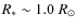 $R_*\sim1.0\;R_{\odot}$