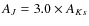 $A_{J}= 3.0 \times A_{Ks}$