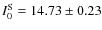 $I_{0}^{\rm S}=14.73 \pm 0.23$