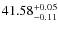 $41.58^{\rm +0.05}_{-0.11}$