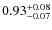 $0.93^{\rm +0.08}_{-0.07}$