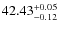 $42.43^{\rm +0.05}_{-0.12}$