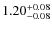 $1.20^{\rm +0.08}_{-0.08}$