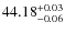 $44.18^{\rm +0.03}_{-0.06}$