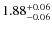 $1.88^{\rm +0.06}_{-0.06}$