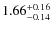 $1.66^{\rm +0.16}_{-0.14}$