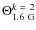 $\Theta_{\rm 1.6~G}^{k~=~2}$
