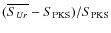 $(\overline{S_{Ur}}-S_{\rm PKS})/S_{\rm PKS}$
