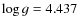 $\log g = 4.437$