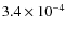 $3.4 \times 10^{-4}$