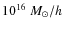 $10^{16}\ M_\odot/h$