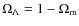 $\Omega_\Lambda=1-\Omega_{\rm m}$