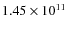 $1.45\times10^{11}$