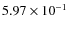 $5.97 \times10^{-1}$