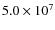 $5.0\times 10^7$