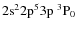${\rm 2s^2 2p^5 3p ~ ^3P_0}$