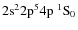 ${\rm 2s^2 2p^5 4p ~ ^1S_0}$