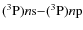 $\rm (^3P){\it n}s{-}(^3P){\it n}p$